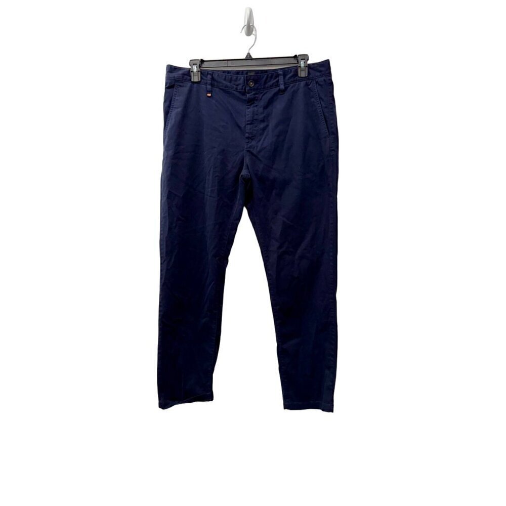 New Hugo Boss Men's Size US 38/32 BOSS Schino Tapered-Fit Stretch Pants Navy